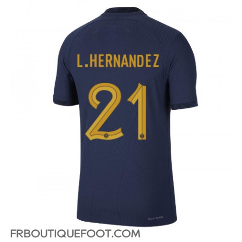 Maillot de foot France Lucas Hernandez #21 Domicile vêtements Monde 2022 Manches Courtes